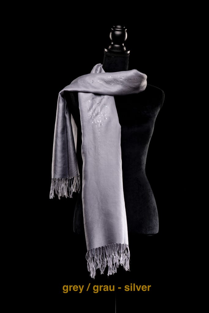 Seidenschal Inna | silber - FairSilk