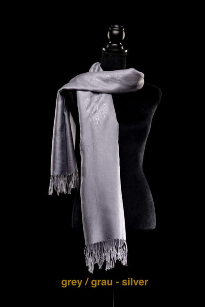 Seidenschal Inna | silber - FairSilk